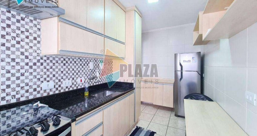 Apartamento com 1 dormitório para alugar, 53 m² por R$ 2.400,02/mês - Tupi - Praia Grande/SP