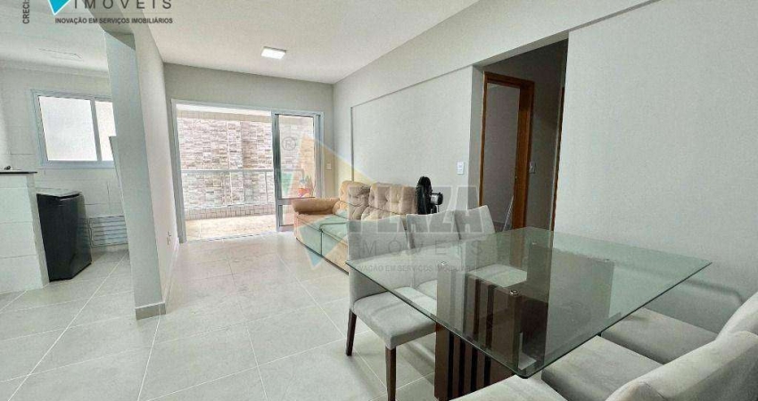 Apartamento com 2 dormitórios para alugar, 62 m² por R$ 3.000,00/mês - Canto do Forte - Praia Grande/SP