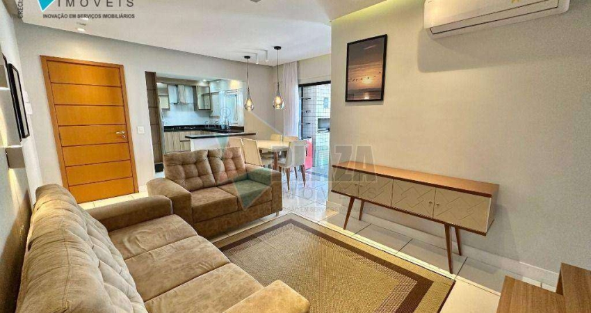 Apartamento com 3 dormitórios para alugar, 112 m² por R$ 6.500,00/mês - Vila Guilhermina - Praia Grande/SP