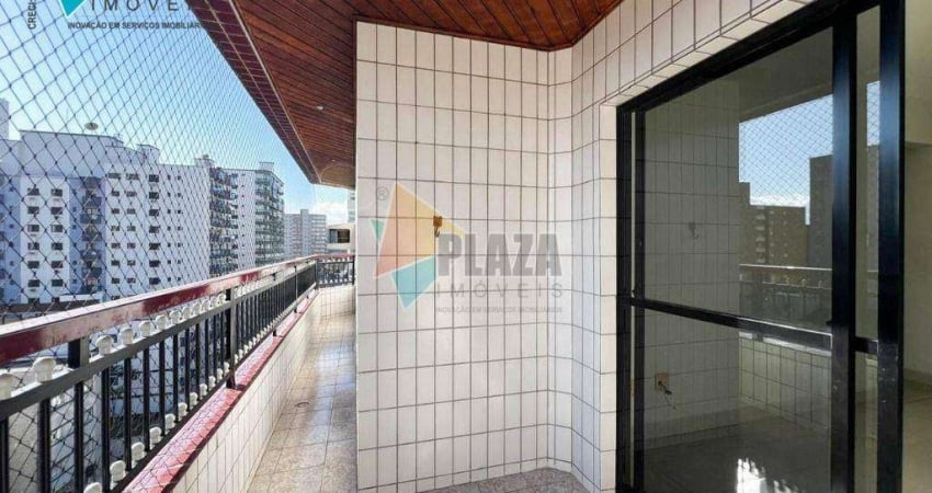 Apartamento com 3 dormitórios para alugar, 127 m² por R$ 4.000,00/mês - Canto do Forte - Praia Grande/SP