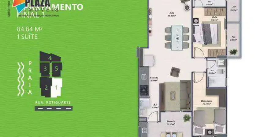 Apartamento com 2 dormitórios à venda, 84 m² por R$ 602.364,00 - Tupi - Praia Grande/SP