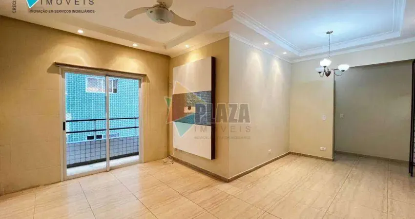 Apartamento com 2 dormitórios para alugar, 74 m² por R$ 3.000,00/mês - Canto do Forte - Praia Grande/SP