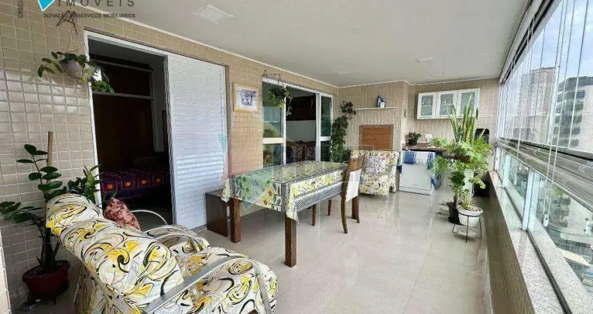 Apartamento com 3 dormitórios para alugar, 146 m² por r$ 5.500,00/mês - vilamar - praia grande/sp