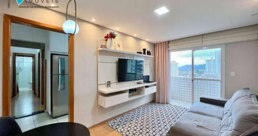 Apartamento com 2 dormitórios à venda, 60 m² por r$ 390.000,00 - vila guilhermina - praia grande/sp