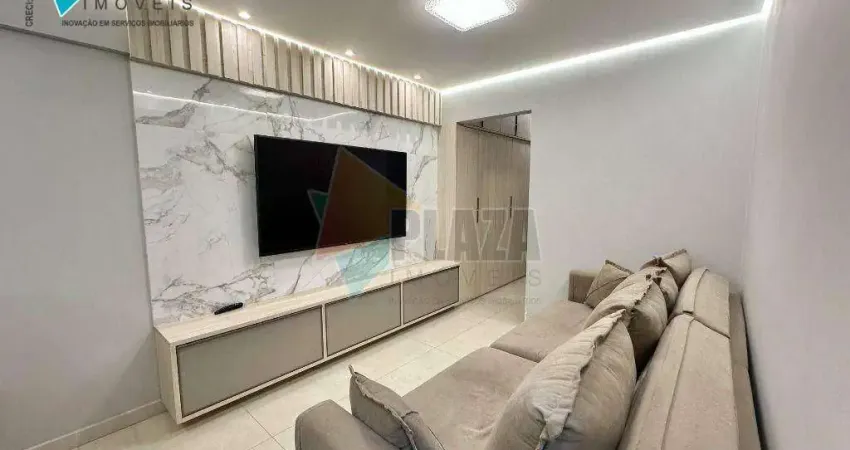 Apartamento com 1 dormitório para alugar, 58 m² por r$ 4.500,00/mês - canto do forte - praia grande/sp