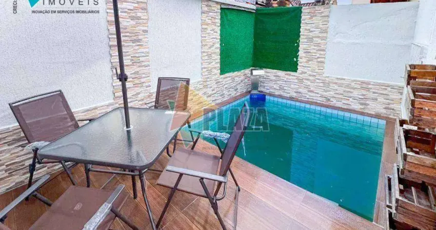 Casa com piscina 2 dormitórios à venda, 71 m² por r$ 584.900 - maracana - praia grande/sp