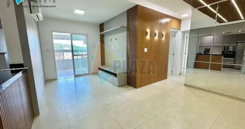 Apartamento com 2 dormitórios para alugar, 87 m² por r$ 5.000,00/mês - canto do forte - praia grande/sp