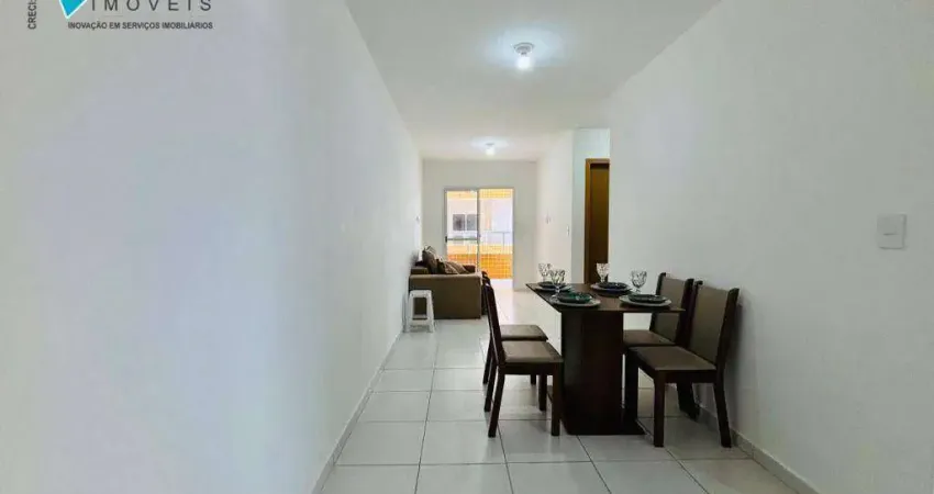Apartamento com 2 dormitórios para alugar, 60 m² por R$ 3.500,00/mês - Boqueirão - Praia Grande/SP