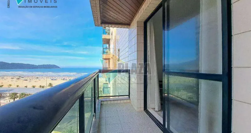 Apartamento com 1 dormitório para alugar, 61 m² por R$ 3.000,00/mês - Vila Guilhermina - Praia Grande/SP