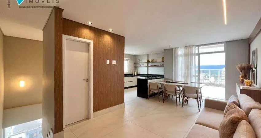 Cobertura com 3 suítes à venda, 155 m² por r$ 2.100.000 - vila guilhermina - praia grande/sp