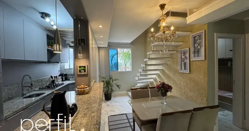 Cobertura duplex com 1 suíte + 1 dormitório e 2 vagas de garagem no bairro santo antonio - joinville, sc