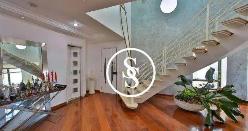 Cobertura duplex de alto padrão com 600 m² de área privativa, 4 suítes e 6 vagas de garagem, por r$ 3.995.000,00 - centro - são bernardo do campo/sp