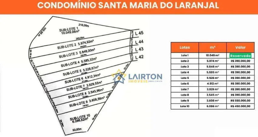 Terrenos Espaçosos à Venda em Condomínio Fechado - Estância Santa Maria do Laranjal, Atibaia/SP