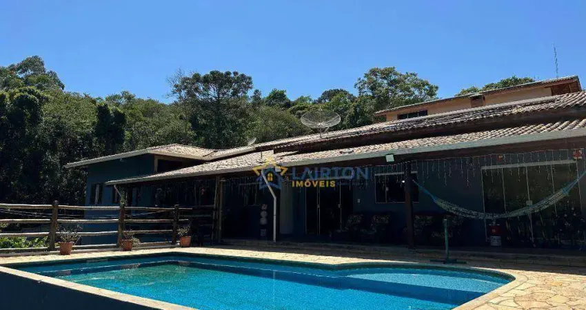 Chácara com 6 dormitórios à venda na estância santa maria do laranjal, atibaia