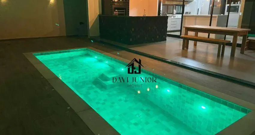 Casa com 3 suítes sendo 1 master, 302 m² - venda por r$ 2.200.000 ou aluguel por r$ 11.000/mês - condomínio residencial sun lake - sorocaba/sp