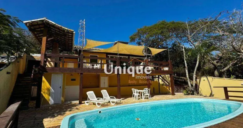 Casa com 3 dormitórios para alugar, 350 m² por R$ 7.704,39/mês - Ferradurinha - Armação dos Búzios/RJ