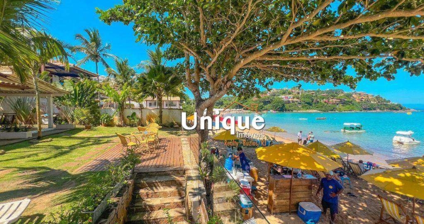 Casa pé na areia com 5 suítes para locação temporada, a partir de R$ 3.000/dia - Ferradura - Armação dos Búzios/RJ