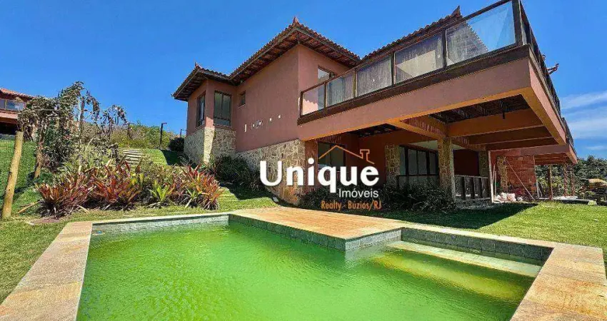 Casa com 4 dormitórios à venda, 203 m² por r$ 2.800.000,00 - baia formosa - armação dos búzios/rj