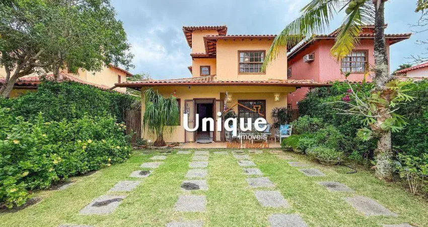 Casa em condomínio a 100 metros da praia, à venda por r$ 1.600.000 - baia formosa - armação dos búzios/rj