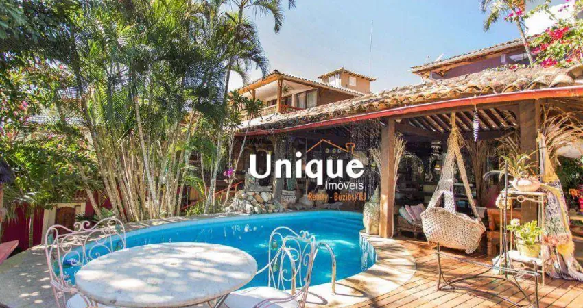 Pousada com 16 dormitórios à venda, 850 m² por r$ 4.920.000,00 - geribá - armação dos búzios/rj