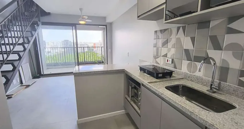 Apartamento duplex 61m² primeira locação com 1 dormitório , varanda, vista panorâmica ao lado do me