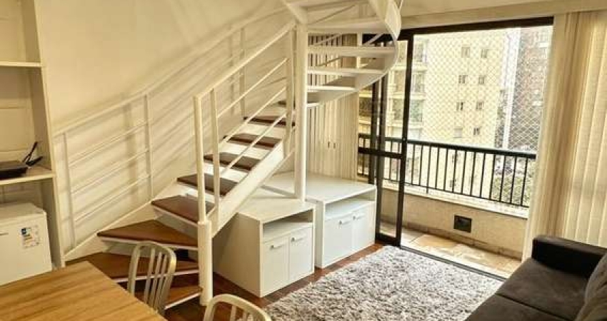 Apartamento 1 dorm. (suite) duplex para alugar, 52m², 1 vaga, mobiliado, R$3.700,00, Jardins - São