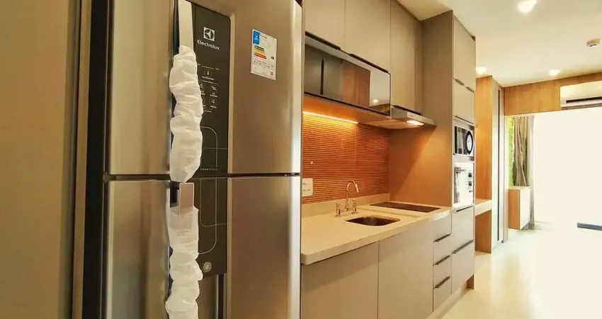 Estudio para venda ou locação, 26m², mobiliado, ao lado do metrô Brooklin - R$ 450.000,00 / R$ 2.90