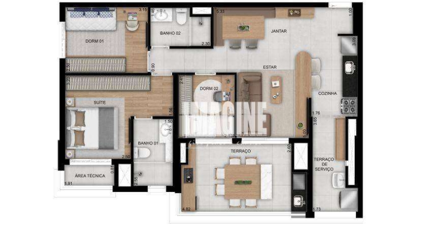 Apartamento na Vila Prudente com 3 Dormitórios sendo 1 Suíte, 1 Vaga, 88 m²