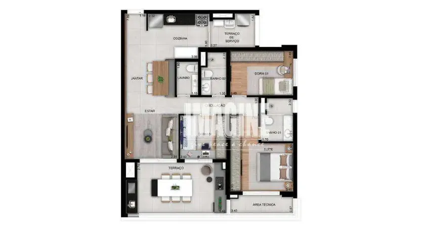 Apartamento na Vila Prudente com 3 Dormitórios sendo 1 Suíte, 1 Vaga, 100 m²