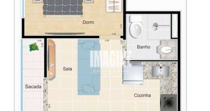 Studio na Vila Formosa com 1 Dormitório, Sacada, 33 m²