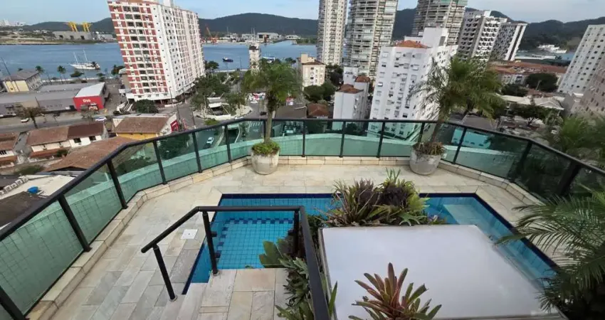 Cobertura com 6 dormitórios à venda, 492 m² por r$ 3.200.000,00 - ponta da praia - santos/sp