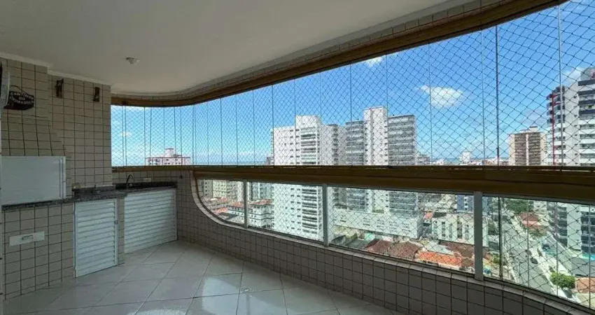 Apartamento com 2 dormitórios para alugar, 98 m² por r$ 3.900,02/mês - vila assunção - praia grande/sp