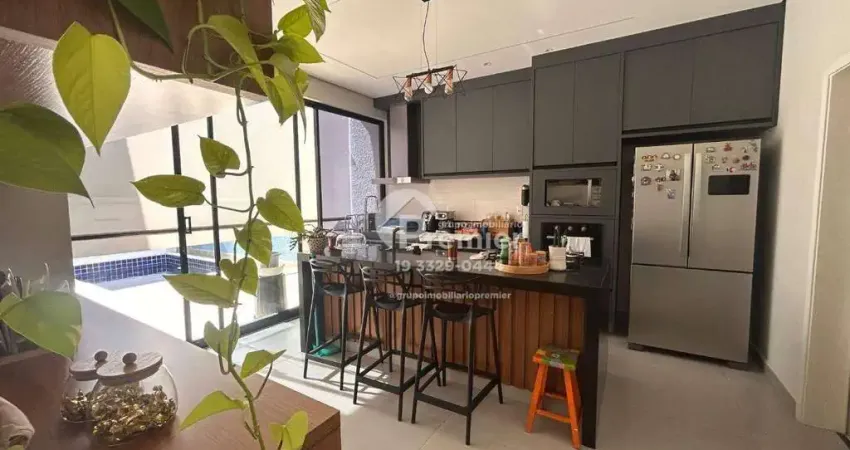 Casa térrea com 3 suítes e piscina no condomínio mantova em indaiatuba