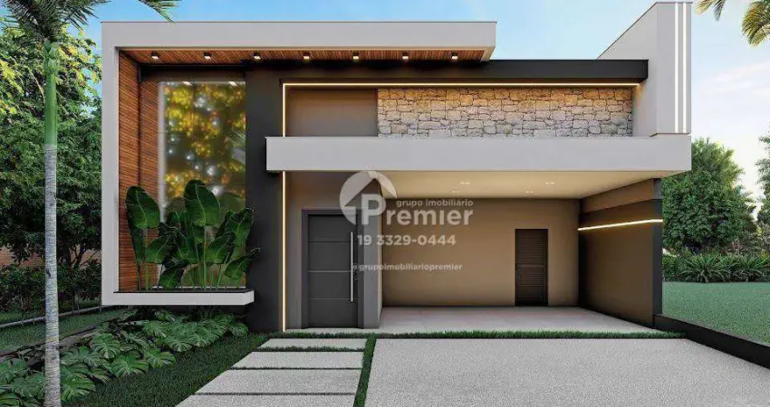 Casa térrea de alto padrão com 3 suítes no condomínio evidências