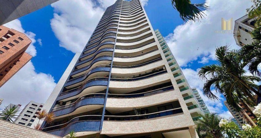 Apartamento com 2 dormitórios para alugar, 77 m² por R$ 3.637,86/mês - Meireles - Fortaleza/CE