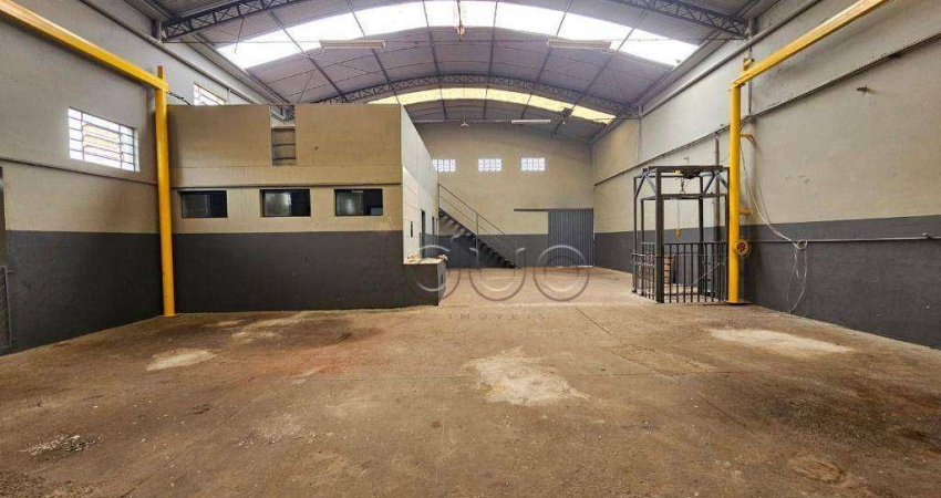 Barracão para alugar, 862 m² por r$ 15.400,00/mês - parque são jorge - piracicaba/sp