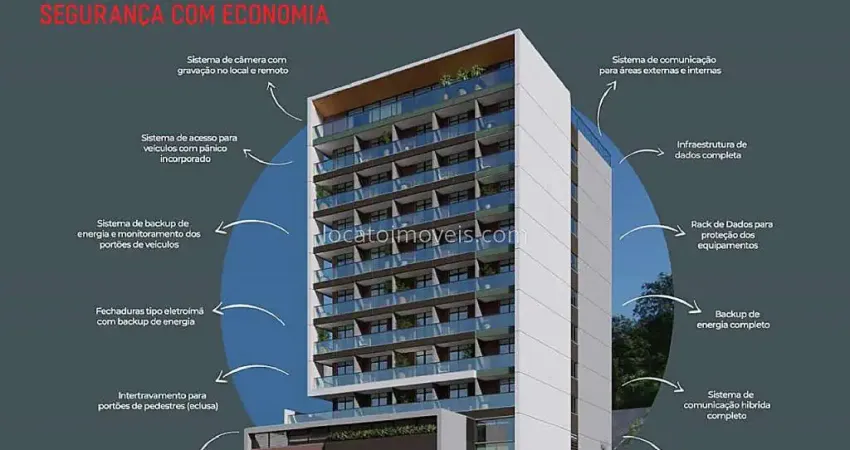 Studio novo mobiliado e planejado com garagem - área de lazer - cascatinha - parcela direto
