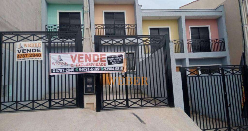Sobrados novos com 2 dormitórios à venda, 60 m² por R$ 270.000 - Portal Das Alamedas - Franco da Rocha/SP