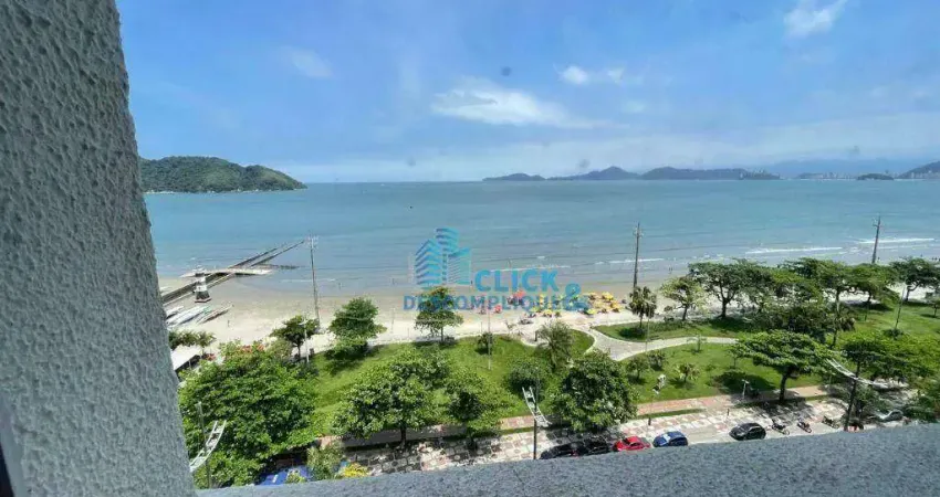 Apartamento- venda - frente mar - 3 dormitorios(1 suite) - dependência - ponta da praia- santos/sp (ap8700)