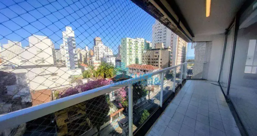 Apartamento - locação - 4 dormitorios ( 2 suites) - varanda - aparecida - santos/sp