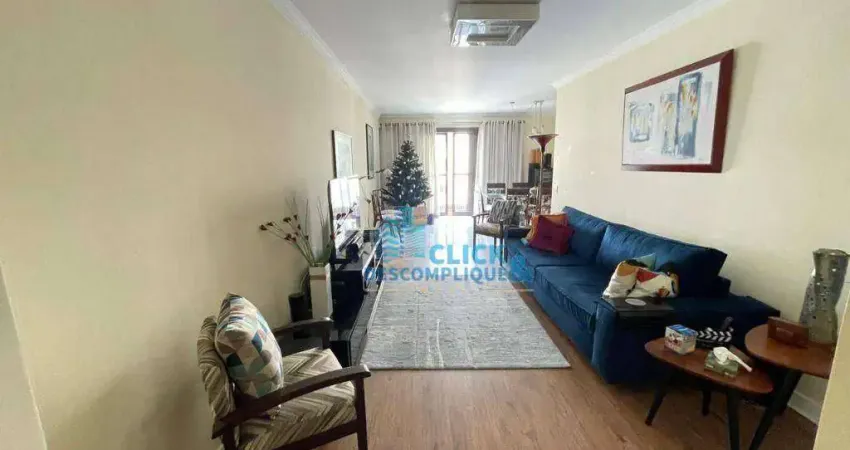 Apartamento gonzaga - 03 dormitórios - 1 suíte- varandas - 140 m2- mobiliado- vista do mar - 1 quadra da praia