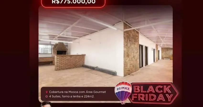 Cobertura para venda em mooca com 4 quartos, sendo 4 suítes, 224m²