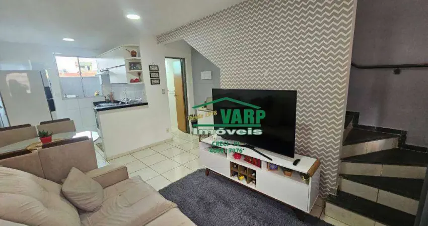 Casa geminada duplex com 2 dormitórios à venda, 64 m² por r$ 220.000 - vila francisco de moura - sabará/mg