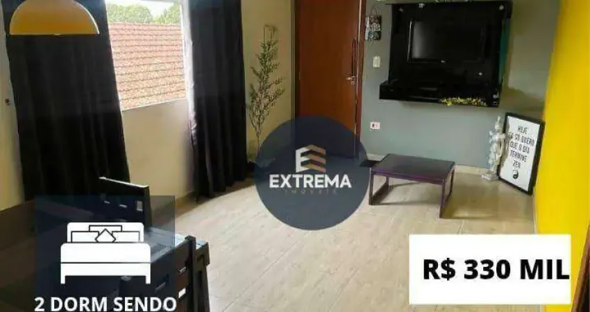 Apartamento Reformado   com 2 dormitórios sendo 1 suite à venda, 70 m² por R$ 330.000 - Boqueirão - Praia Grande/SP