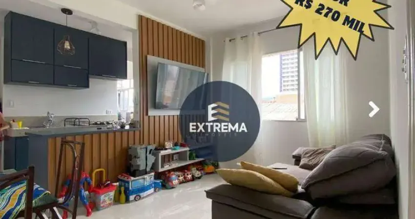 Apartamento com 1 dormitório à venda, 43 m² por R$ 270.000 - Aviação - Praia Grande/SP