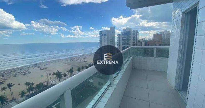 Apartamento ,com Vista Total para o Mar com 3 dormitórios à venda, 94 m² por R$ 650.000 - Aviação - Praia Grande/SP