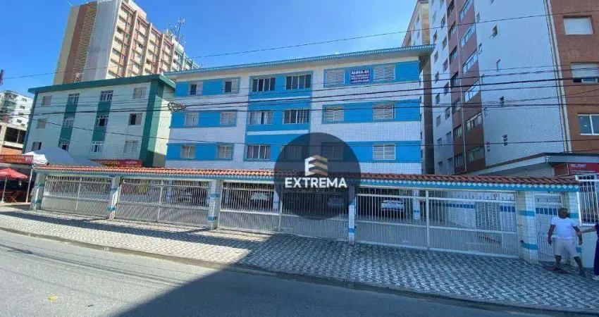 Apartamento de 1 dormitório frente praia a venda em Praia Grande, porteira fechada