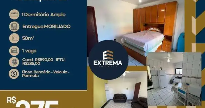 Apartamento com 1 dormitório à venda, 50 m² por R$ 275.000,00 - Boqueirão - Praia Grande/SP