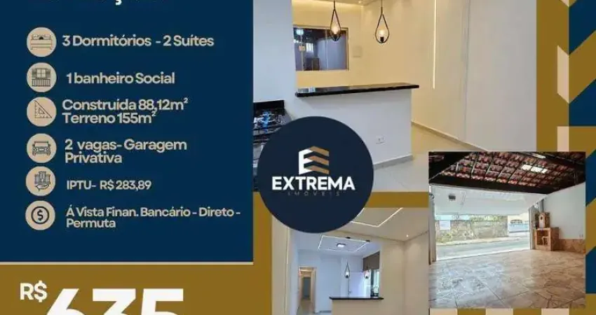 Casa com 3 dormitórios à venda, 88 m² por R$ 635.000,00 - Vilamar - Praia Grande/SP