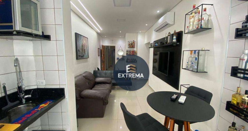 Apartamento de 1 dormitório sendo 1 suíte a venda em Praia Grande, mobiliado